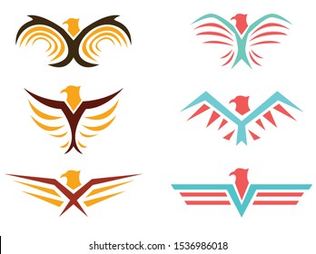 vector birds cartoon colors fly