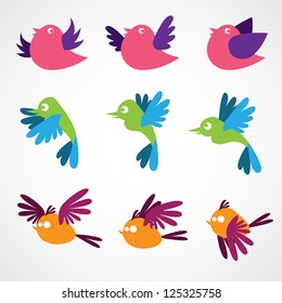 Vector birds collection