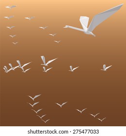 Vector birds goose