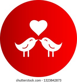 Vector Birds Love Icon 