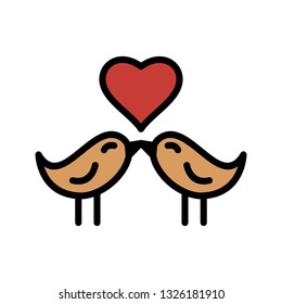 Vector Birds Love Icon 