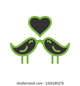 Vector Birds Love Icon 