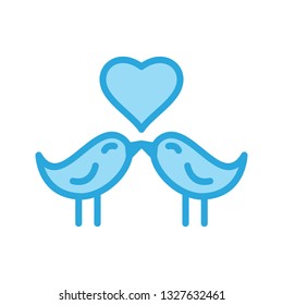 Vector Birds Love Icon 

