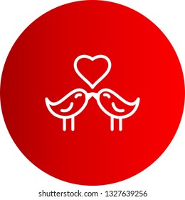 Vector Birds Love Icon 