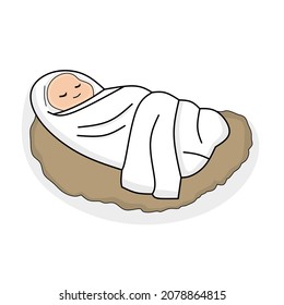 Vector del nacimiento de Jesús. Feliz Navidad