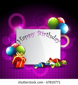 vector birthday banner design art