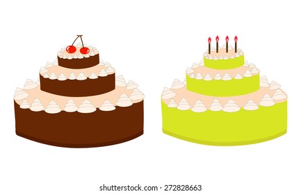 Vector birthday cake 