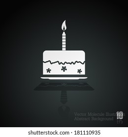 Vector birthday cake icon