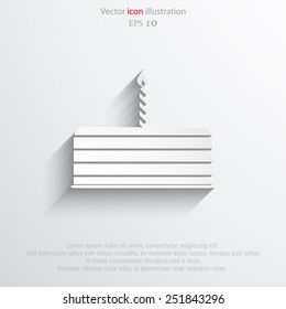 Vector birthday cake web icon. Eps 10.