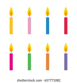 Vector birthday candles, celebration
