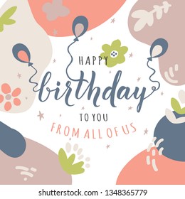 Vector birthday card 