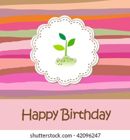 tarjeta de cumpleaños vectorial