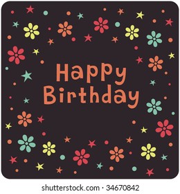 Vector birthday card design