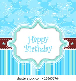 Vector birthday card design. Good for boys.