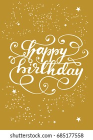 Vector Birthday Card with lettering.
