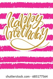 Vector Birthday Card with lettering.