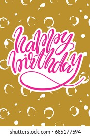 Vector Birthday Card with lettering.