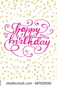 Vector Birthday Card with lettering.