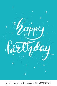 Vector Birthday Card with lettering.