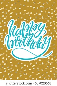Vector Birthday Card with lettering.
