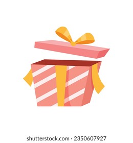 Vector birthday colorful present box design.