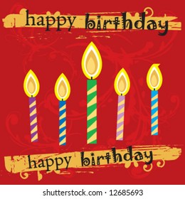 Vector birthday greeting card