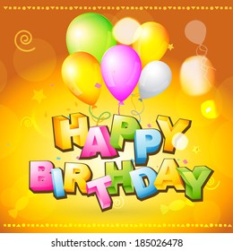 tarjeta de saludo de cumpleaños vectorial