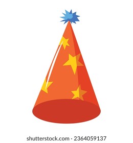 sombrero de cumpleaños vectorial sobre fondo blanco.