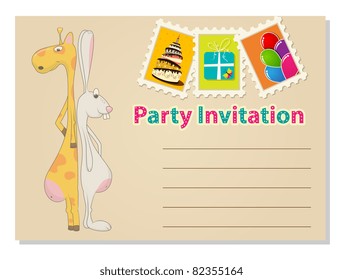 Vector birthday invitation