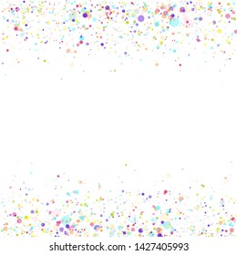 Vector Birthday Party Background with Colorful Flying Paper Confetti