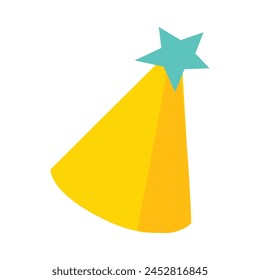 Ilustración vectorial de sombrero de fiesta de cumpleaños de Vector en blanco.