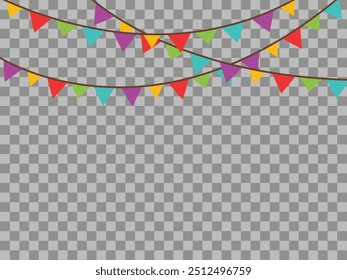 Vector birthday, party and holiday decoration elements flags. EPS10