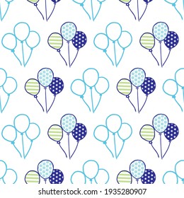 Vector birthday party seamless pattern background, Suitable for birthday party event, decoration, gift wrap, backdrop and other design projects. 