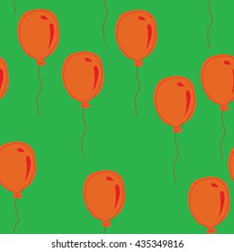 Vector birthday pattern with colorful balloons. Seamless background for holiday cards and party decoration