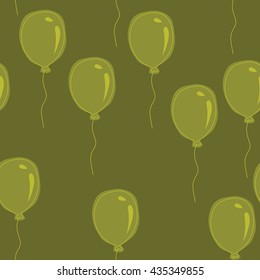 Vector birthday pattern with colorful balloons. Seamless background for holiday cards and party decoration