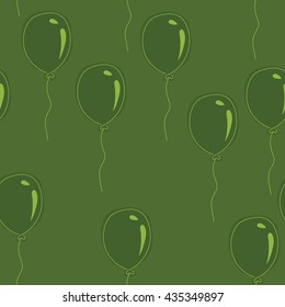 Vector birthday pattern with colorful balloons. Seamless background for holiday cards and party decoration