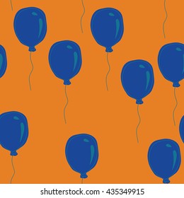 Vector birthday pattern with colorful balloons. Seamless background for holiday cards and party decoration