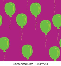 Vector birthday pattern with colorful balloons. Seamless background for holiday cards and party decoration