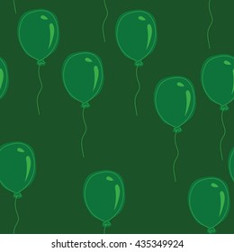 Vector birthday pattern with colorful balloons. Seamless background for holiday cards and party decoration