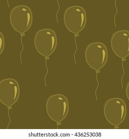 Vector birthday pattern with colorful balloons. Seamless background for holiday cards and party decoration