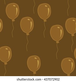 Vector birthday pattern with colorful balloons. Seamless background for holiday cards and party decoration