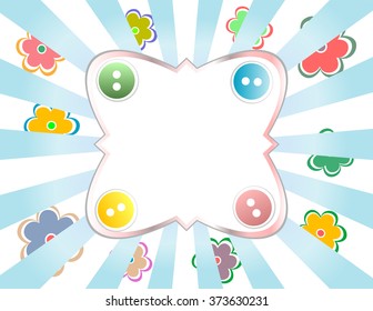 vector birthdays card with flowers set