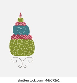 Vector Birthday/wedding Cake