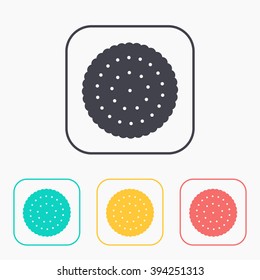 Vector biscuit icon. Eps10 