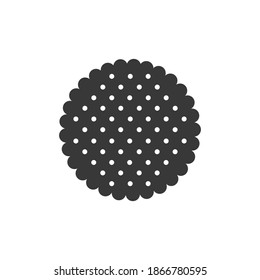 Vector biscuit icon. Food icon