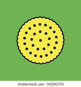 Vector biscuit  icon. Food icon. Eps10