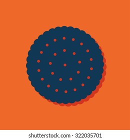 Vector biscuit  icon. Food icon. Eps10