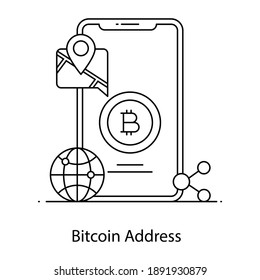 
Vector de dirección de bitcoin en el diseño de esquema