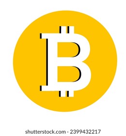 Vector bitcoin coin drawing Can be used in various jobs.