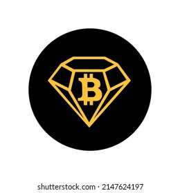 Vector Bitcoin Diamond (BCD) digital cryptocurrency logo. Bitcoin Diamond (BCD) icon. Vector illustration isolated on white background.
